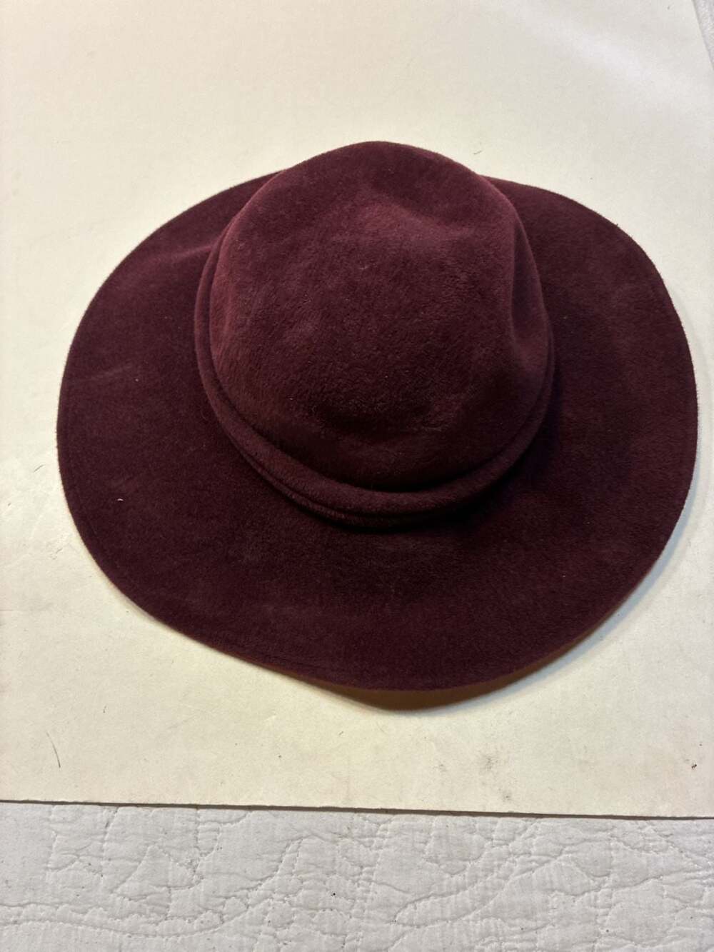 Makin's New York Neiman Marcus Burgundy Felt Floppy Hat
